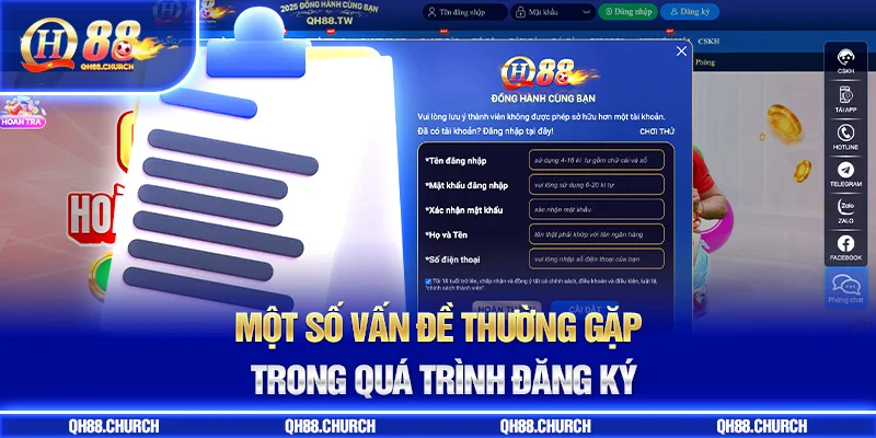 vấn đề đăng ký qh88